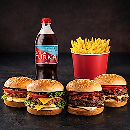 4'lü burger menü