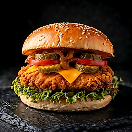peynirli tavuk burger