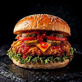 hot chıcken burger